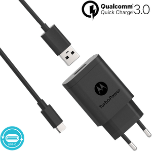 Cargador de pared Motorola TurboPower ™ 18 con cable de datos USB-C