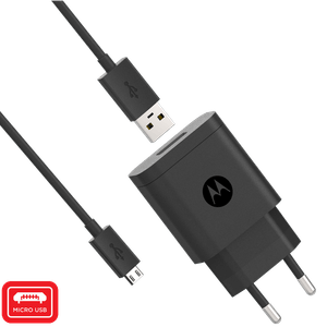 Cargador de pared rápido Motorola 10W con cable de datos micro USB